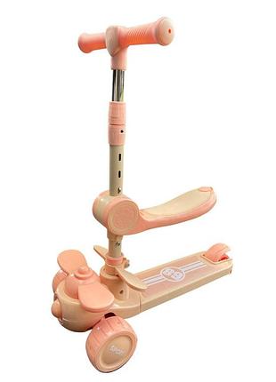 Самокат 818 вертоліт 2в1 pink