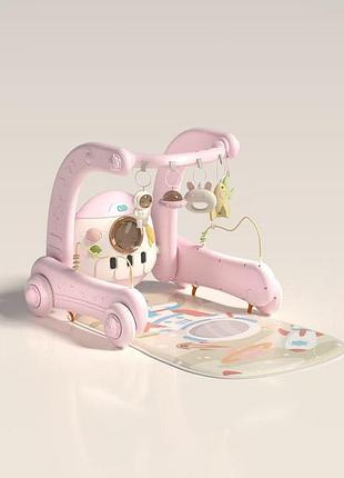 Ходунки - развивающий коврик beruty baby activity pink