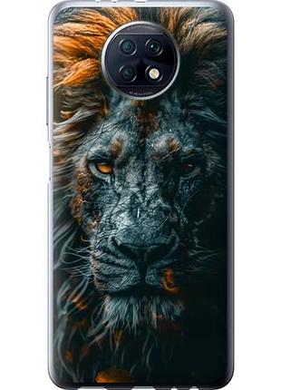 Чехол на xiaomi redmi note 9t лев в сумерках из силикона fch_0141182