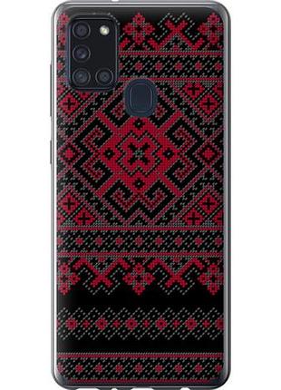Чехол на samsung galaxy a21s a217f вышиванка 52 из силикона fch_0062592
