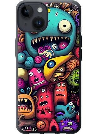 Чехол на iphone 14 cмешные монстры из силикона fch_0004645