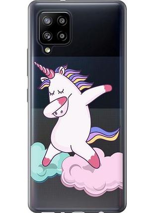 Чехол на samsung galaxy a42 a426b единорог из пластика fch_0055895