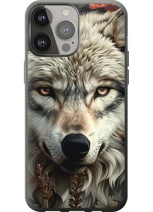 Чехол на iphone 13 pro max волчий взгляд из силикона fch_0140494