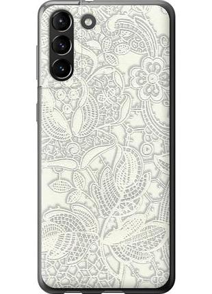 Чехол на samsung galaxy s21 plus белое кружево из пластика fch_0070241