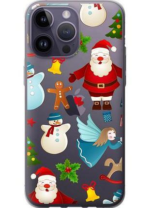 Чехол на iphone 14 pro max новогодний 1 из силикона fch_0005056