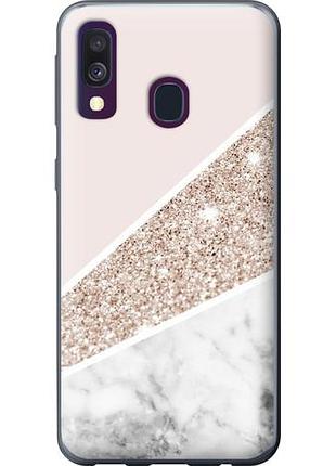 Чехол на samsung galaxy a40 2019 a405f пастельный мрамор из пластика fch_0019401