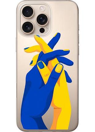 Чехол на iphone 16 pro max stand with ukraine из силикона fch_0144810