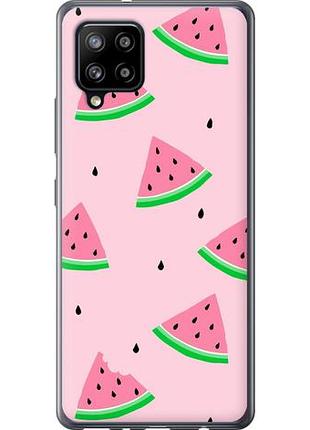 Чехол на samsung galaxy a42 a426b розовый арбуз из пластика fch_0050782