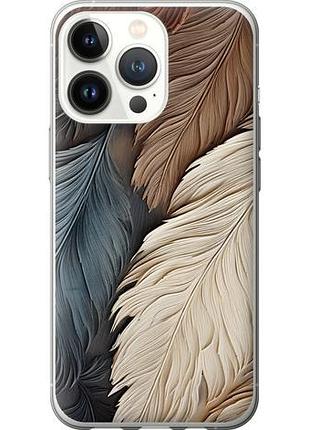 Чехол на iphone 13 pro листья в стиле бохо из силикона fch_0003981