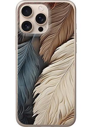 Чехол на iphone 16 pro max листья в стиле бохо из силикона fch_0143198