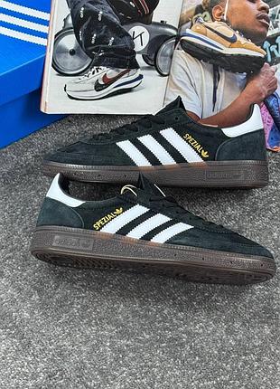 Кроссовки adidas handball spezial black white brown
