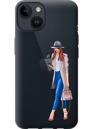 Чехол на iphone 14 девушка 1 из силикона fch_0045550