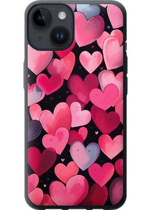 Чехол на iphone 14 сердечки 4 из силикона fch_0019900