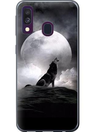 Чехол на samsung galaxy a40 2019 a405f воющий волк из пластика fch_0017106