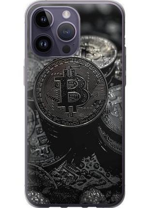 Чехол на iphone 14 pro max black bitcoin из силикона fch_0138577