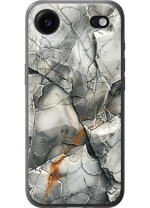 Чехол на iphone 17 air серый мрамор из силикона fch_0149539