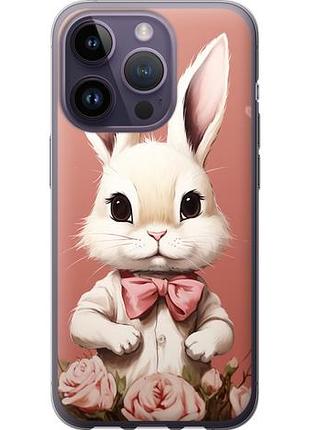 Чехол на iphone 14 pro зайчик из силикона fch_0005597