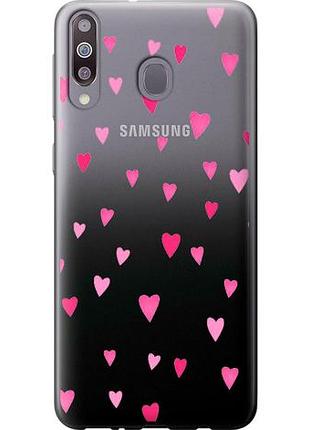 Чехол на samsung galaxy a40s a3050 сердечки 2 из пластика fch_0020077