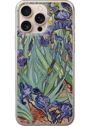 Чехол на iphone 16 pro max винсент ван гог. ирисы из силикона fch_0144680