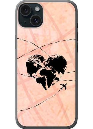 Чехол на iphone 15 plus путешествуй из силикона fch_0123552