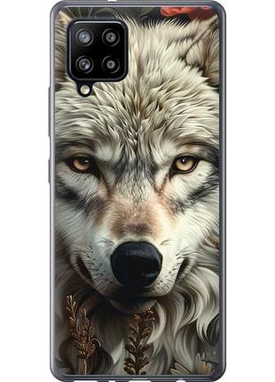 Чехол на samsung galaxy a42 a426b волчий взгляд из пластика fch_0140530