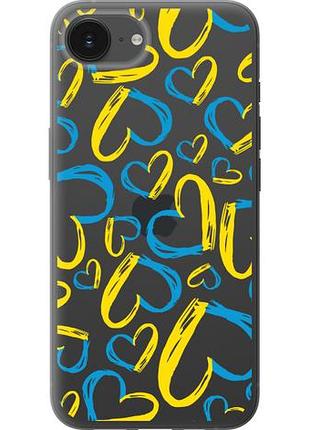 Чехол на iphone 16e сердца ua из силикона fch_0148193