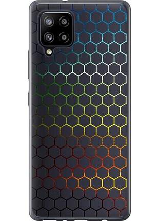Чехол на samsung galaxy a42 a426b переливающиеся соты из пластика fch_0010225