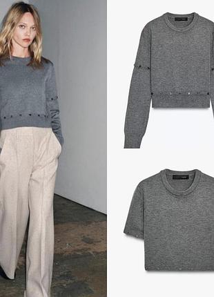 Тонкий светр футболка  zara розмір s