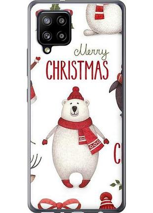 Чехол на samsung galaxy a42 a426b merry christmas из пластика fch_0024400