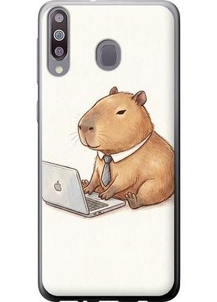 Чехол на samsung galaxy a40s a3050 funny capybara ceo working из пластика fch_0148753