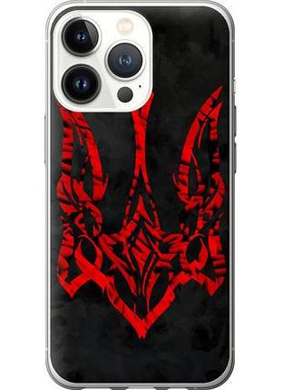Чехол на iphone 13 pro герб украины из силикона fch_0018156