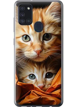 Чехол на samsung galaxy a21s a217f котики 2 из силикона fch_0008259