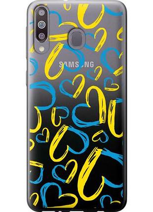Чехол на samsung galaxy a40s a3050 сердца ua из пластика fch_0012112