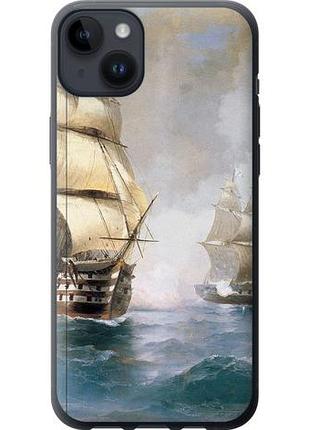 Чехол на iphone 14 plus айвазовский. корабли из силикона fch_0063530