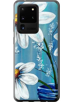Чехол на samsung galaxy s20 ultra красивые арт-ромашки из силикона fch_0071550
