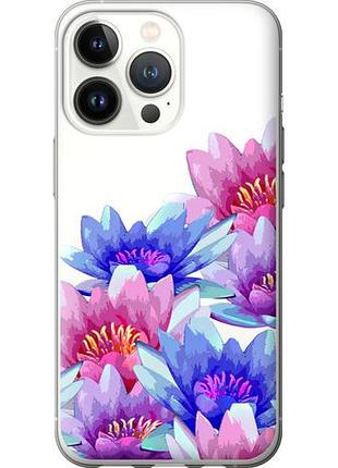 Чехол на iphone 13 pro лотос из силикона fch_0130647