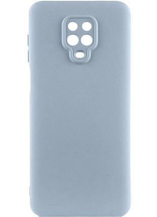 Чехол на xiaomi redmi note 9s / xiaomi redmi note 9 pro / xiaomi redmi note 9 pro max голубой матовый силиконо