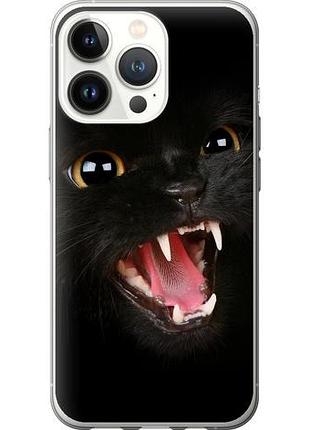 Чехол на iphone 13 pro чёрная кошка из силикона fch_0015051