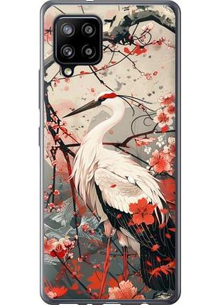 Чехол на samsung galaxy a42 a426b аист в цвету сакуры из силикона fch_0139386