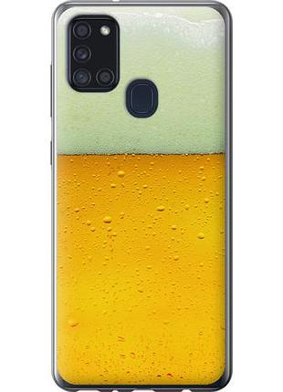 Чехол на samsung galaxy a21s a217f пиво из силикона fch_0031344