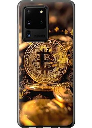 Чехол на samsung galaxy s20 ultra золотая лихорадка биткойна из силикона fch_0138431