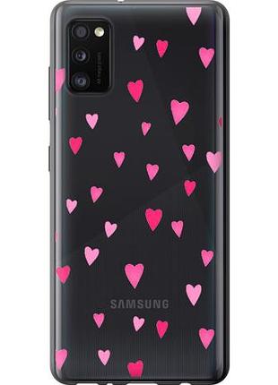 Чехол на samsung galaxy a41 a415f сердечки 2 из пластика fch_0020078