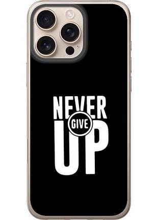 Чехол на iphone 16 pro max никогда не сдавайся из силикона fch_0143676