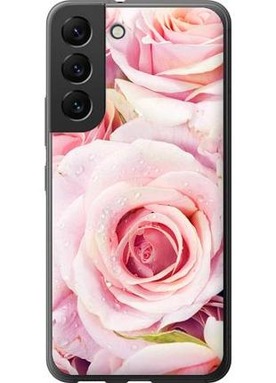 Чехол на samsung galaxy s22 розы из силикона fch_0065098