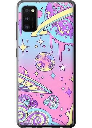 Чехол на samsung galaxy a41 a415f розовая галактика из пластика fch_0006173