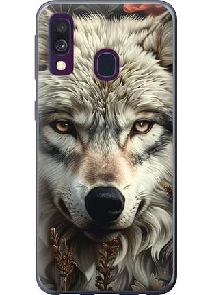 Чехол на samsung galaxy a40 2019 a405f волчий взгляд из пластика fch_0140526