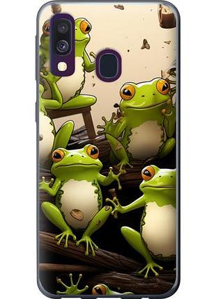 Чехол на samsung galaxy a40 2019 a405f жабки из пластика fch_0026016