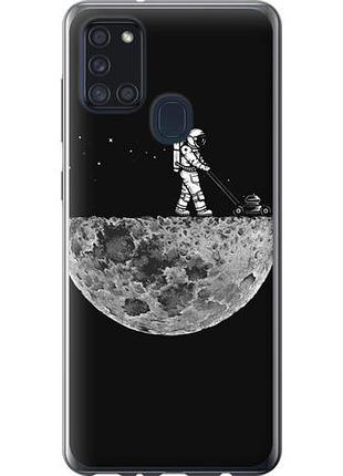Чехол на samsung galaxy a21s a217f moon in dark из силикона fch_0058576