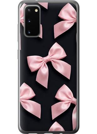 Чехол на samsung galaxy s20 coquette ribbons dark coquette из пластика fch_0148806