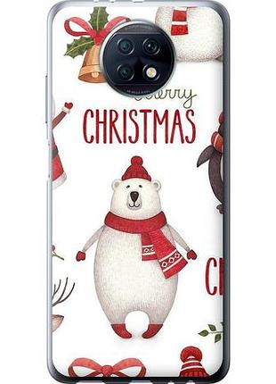 Чехол на xiaomi redmi note 9t merry christmas из силикона fch_0024307